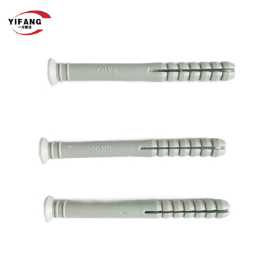 White Plastic Expansion Anchor Drywall Screw Fasteners ISO Standard