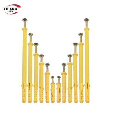 튼튼한 벽돌 나사 닻, 접시머리 머리 플라스틱 구렁 벽 마개