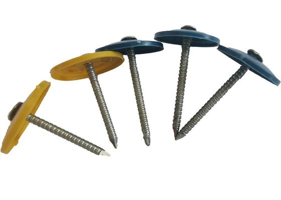 플라스틱 와셔가있는 둥근 모자 Oem 25mm 루핑 못